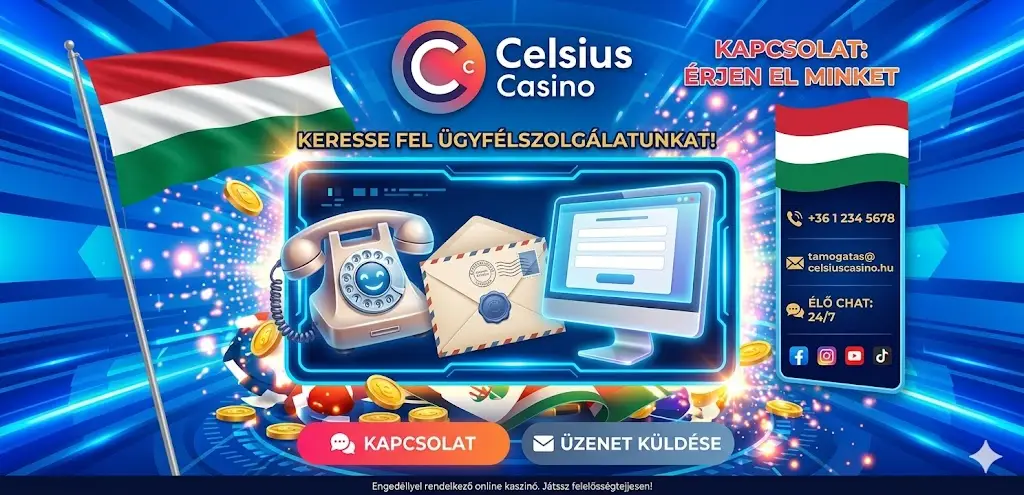 Celsius Casino kapcsolat és ügyfélszolgálat
