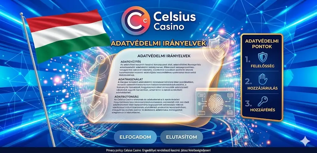 Celsius Casino adatvédelem és titkosítás