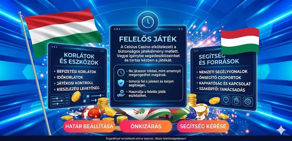 Celsius Casino felelős játék és önkizárás